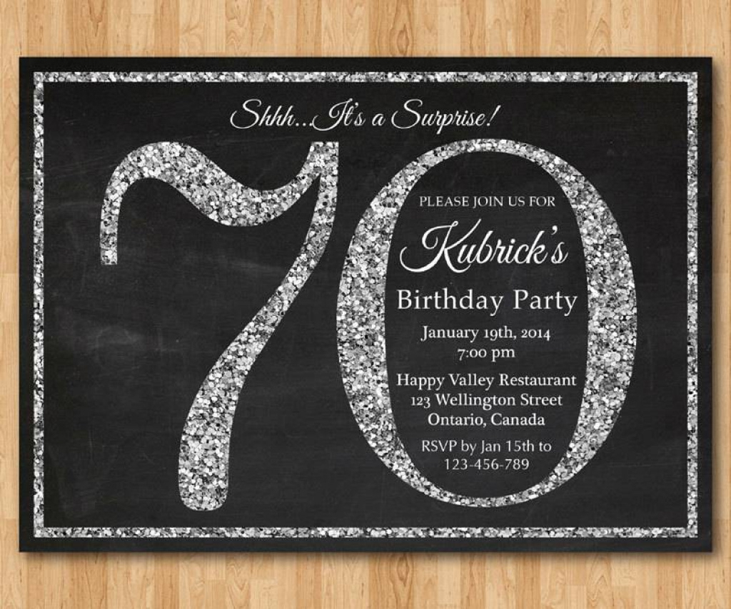 Free Printable 70Th Birthday Invitations Templates Simple 70Th With - Free Printable 70Th Birthday Party Invitations