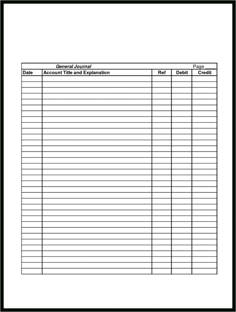 Free Printable Accounting Ledger Sheets - Clgss - Free Printable ...