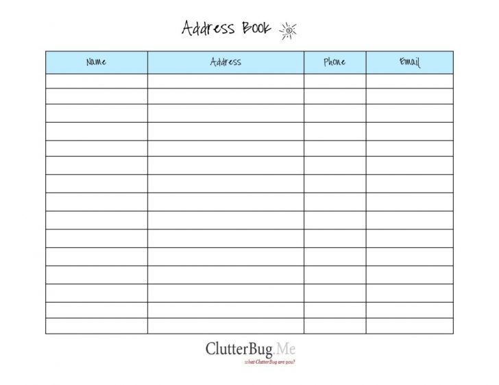 Free Printable Address Book Software With Pages Template Plus Free