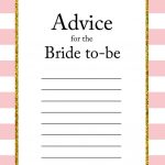 Free Printable Advice For The Bride To Be Cards | Friendship   Free Printable Bridal Shower Advice Cards