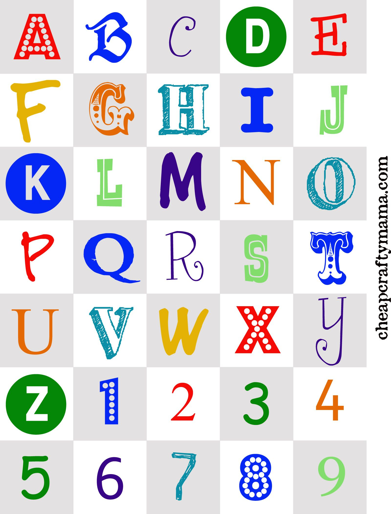 Free Printable Alphabet Letters | Print These Cute Alphabet Magnet - Free Printable Alphabet Letters To Color