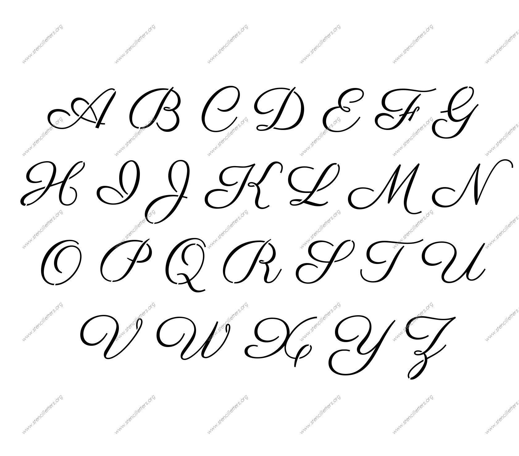 Free Printable Alphabet Stencil Letters Template | Art &amp;amp; Crafts - Free Printable Alphabet Stencils