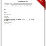Free Printable Amendment To Trust | Sample Printable Legal Forms   Free Printable Will And Trust Forms