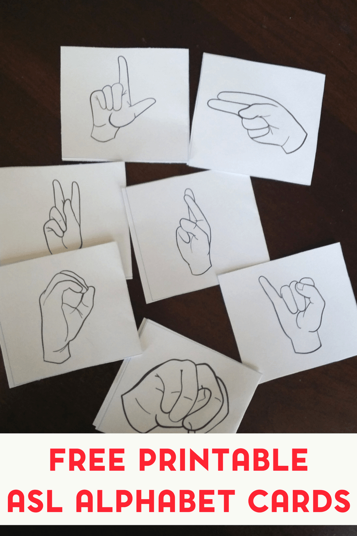 Free Printable American Sign Language Alphabet Flashcards - Sign Language Flash Cards Free Printable
