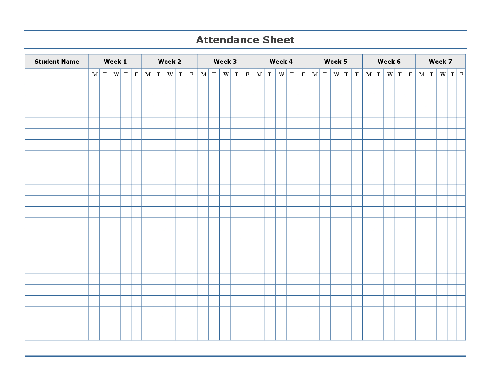 Free Printable Attendance Sheet Template … | Education | Attendance - Free Printable Attendance Sheets For Homeschool