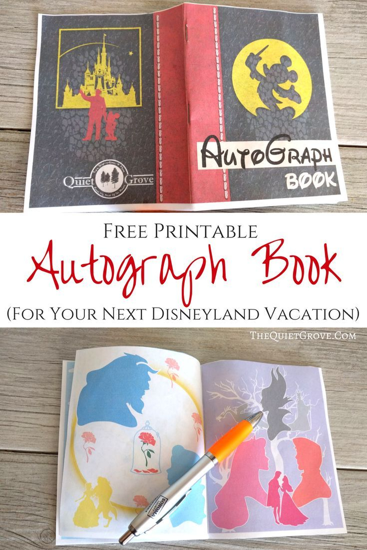 Free Printable Autograph Book For Your Next Disney Vacation | Cricut - Free Printable Autograph Book For Kids