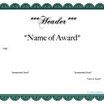Free Printable Award Certificate | Templates At Allbusinesstemplates   Free Printable Awards