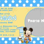 Free Printable Baby Mickey Mouse 1St Birthday Invitations | Andrei   Free Printable Baby Mickey Mouse Birthday Invitations