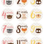 Free* Printable Baby Milestone Stickers From Countryside Amish   Free Printable Baby Month Stickers