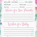 Free Printable Baby Shower Advice Cards Fresh Mommy Advice Cards   Baby Prediction And Advice Cards Free Printable