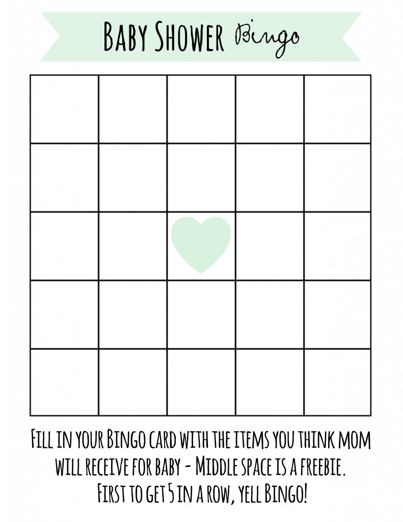 Free Printable Baby Shower Bingo - Frugal Fanatic - Printable Bingo Template Free