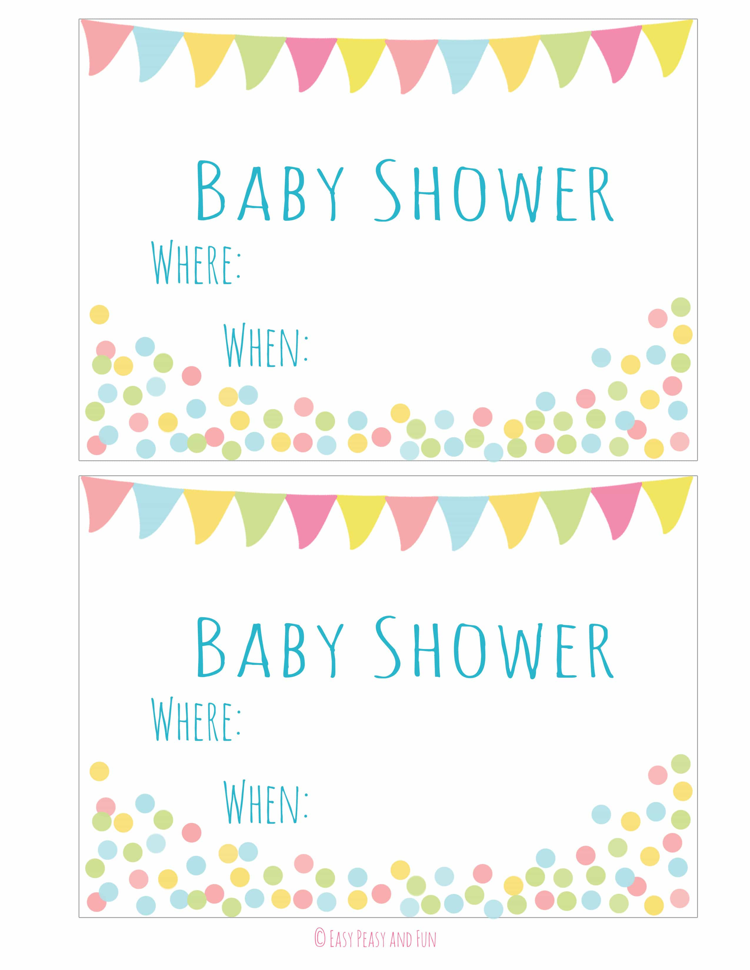 Free Printable Baby Shower Invitation - Easy Peasy And Fun - Free Printable Blank Baby Shower Invitations