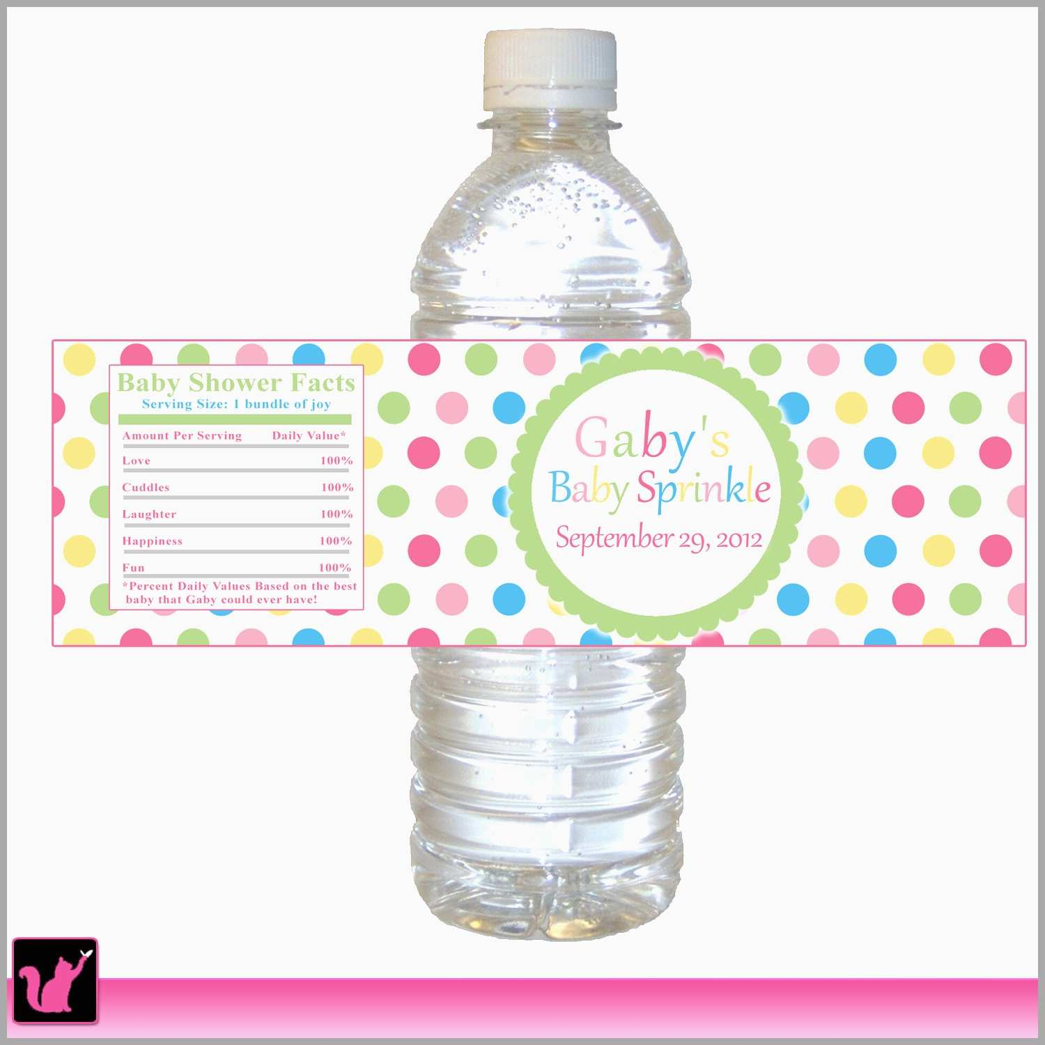 Free Printable Baby Shower Labels For Bottled Water Amazing Polka - Free Printable Baby Shower Labels For Bottled Water