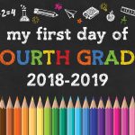 Free Printable Back To School Chalkboard Signs /// 2018 2019   The   First Day Of Fourth Grade Free Printable