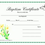 Free Printable Baptism Certificates Blank Template Within Free   Free Printable Baptism Certificate