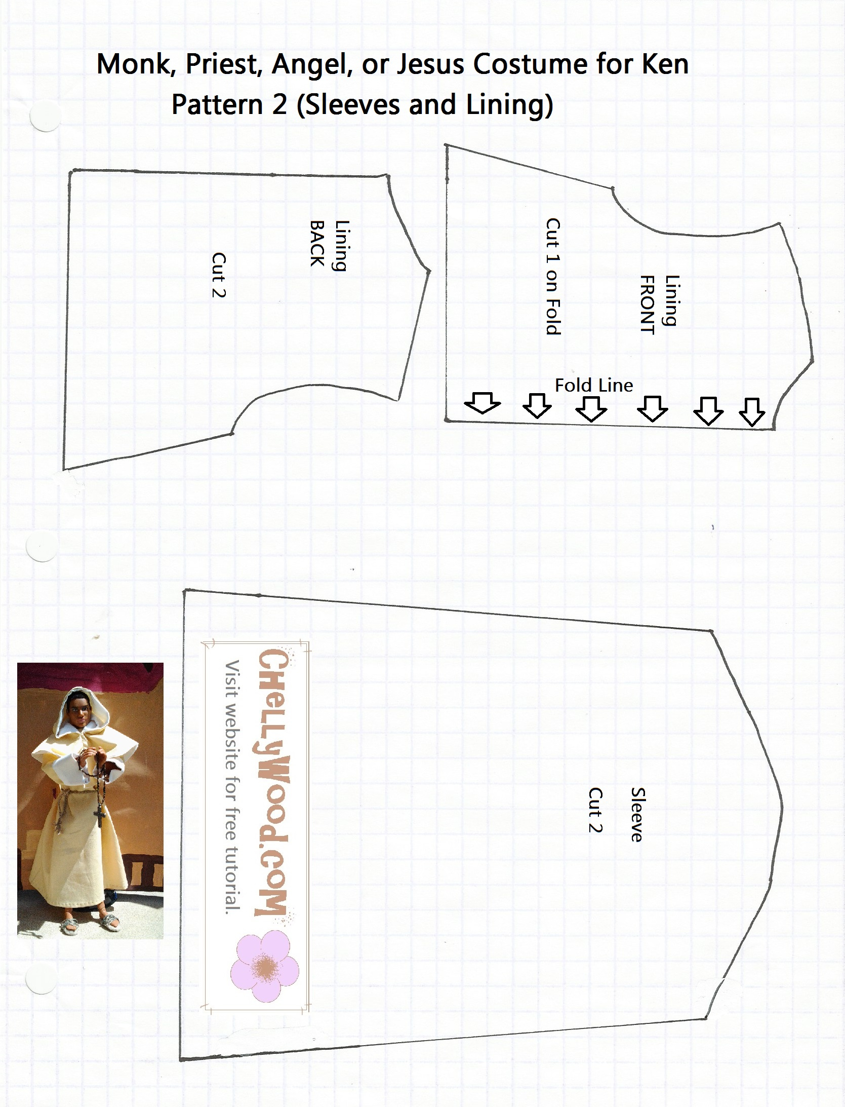 Free Printable Barbie Doll Clothes Patterns – Chellywood - Easy Barbie Clothes Patterns Free Printable
