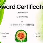 Free Printable Basketball Certificates | Customize Online   Basketball Participation Certificate Free Printable