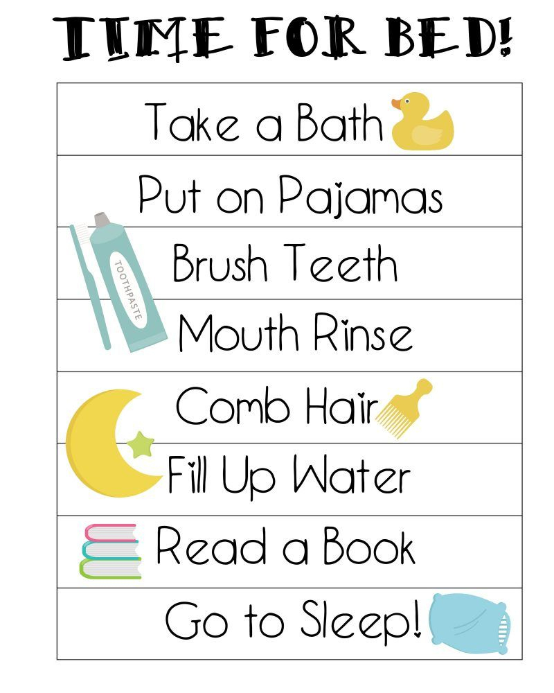 Free Printable Bedtime Routines Chart | {Not Quite} Susie Homemaker - Free Printable Bedtime Routine Chart