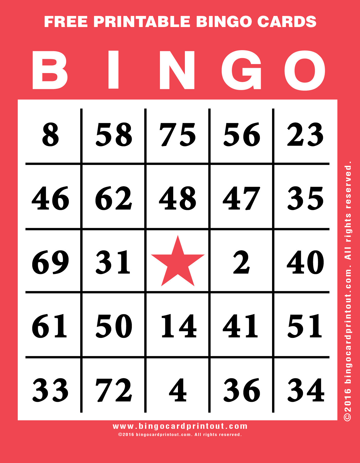 Free Printable Bingo Cards 1 75 Free Printable