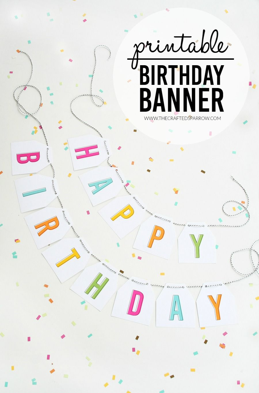 Free Printable Birthday Banner | Parties &amp;amp; Celebrations | Pinterest - Free Printable Birthday Banner