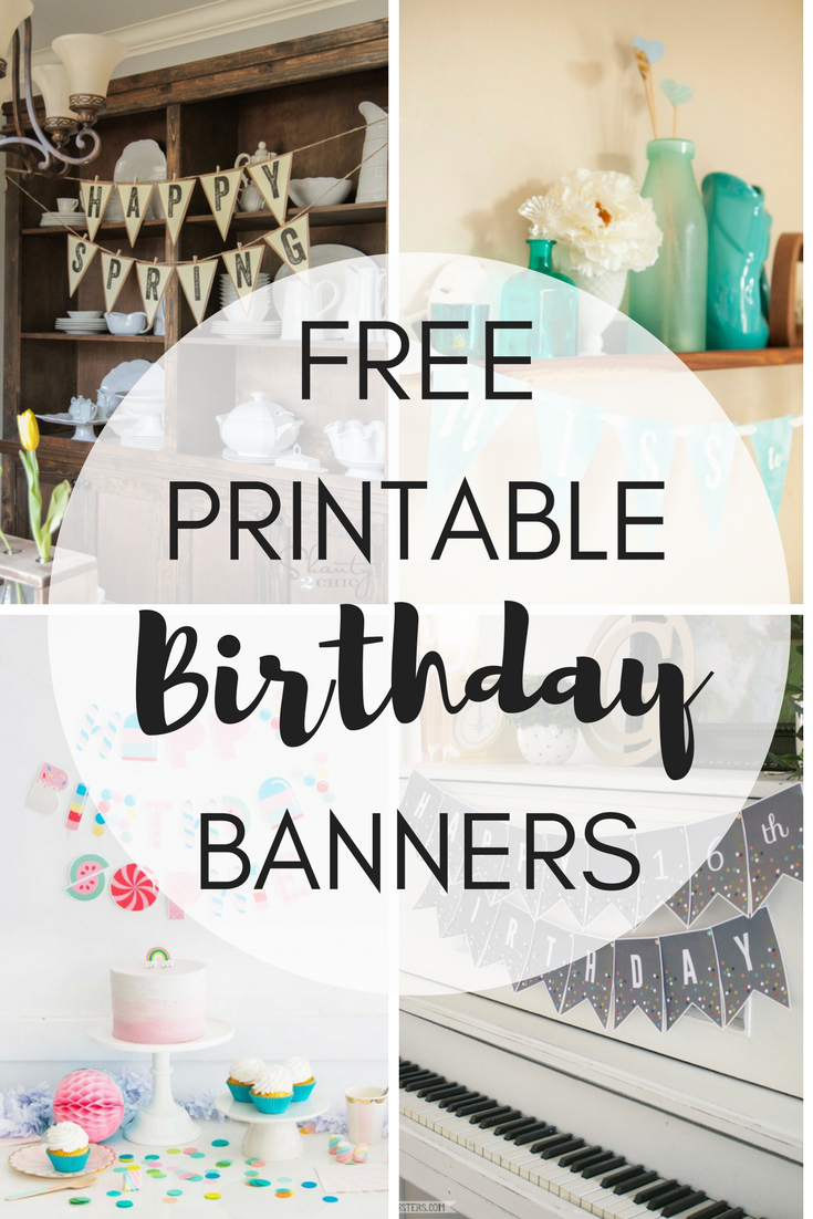 Free Printable Birthday Banners - The Girl Creative - Free Happy Birthday Printable Letters