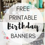 Free Printable Birthday Banners   The Girl Creative   Free Printable Little Mermaid Birthday Banner