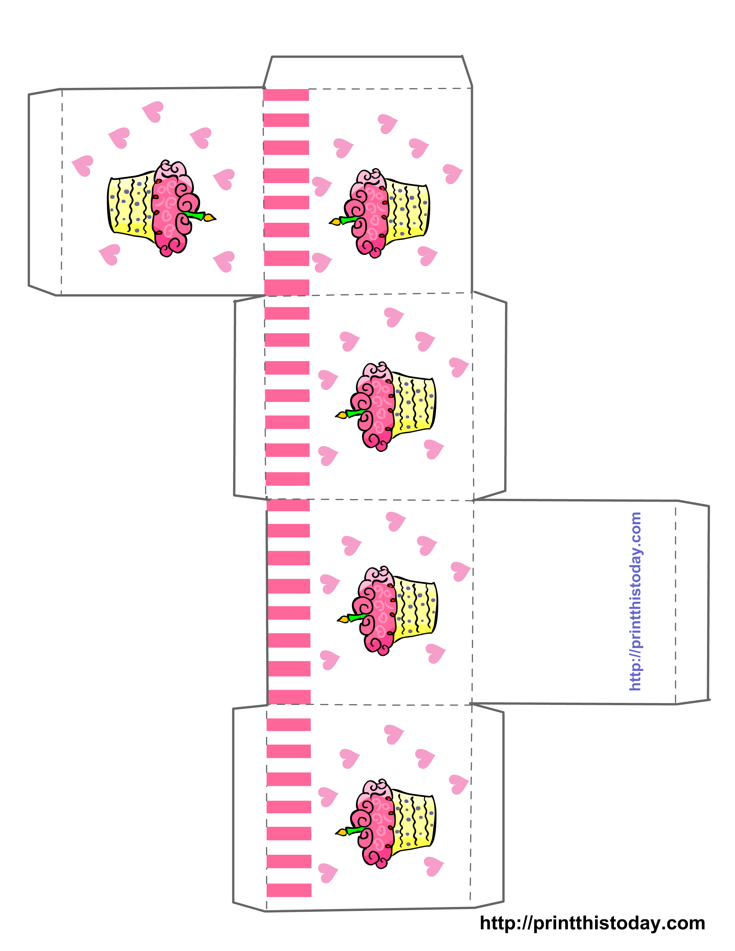 Free Printable Birthday Favor Boxes (Templates) - Box Templates Free Printable