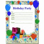 Free Printable Birthday Flyer Templates Cocktail Party Invitation   Free Printable Birthday Party Flyers