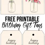 Free Printable Birthday Tags With Beautiful Florals. Livelaughrowe   Free Printable Birthday Tags