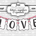 Free Printable Black And White Banner Letters | Diy Swank   Diy Birthday Banner Free Printable