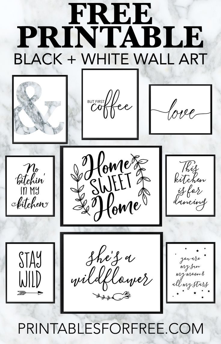 Free Printable Black And White Wall Art - Download And Print Your - Free Black And White Printable Art