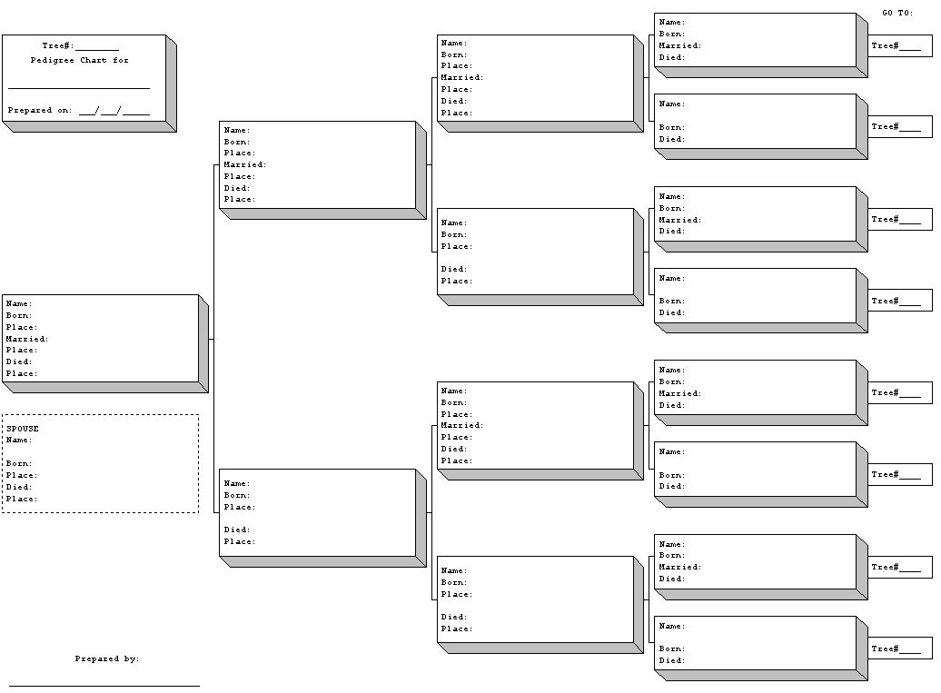 Free Printable Blank Family Tree Charts | Geneology | Pinterest - Free Printable Genealogy Worksheets