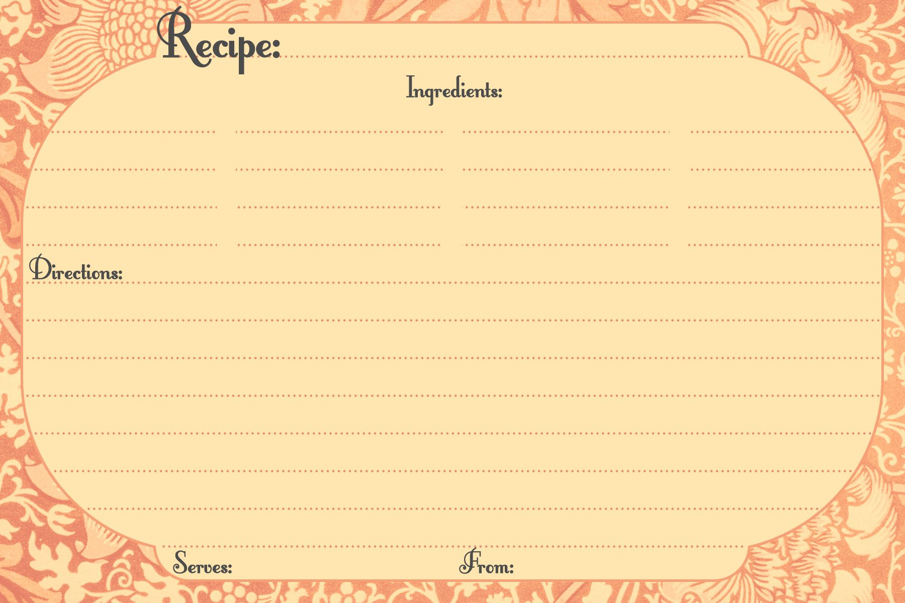 Free Printable Blank Recipe Cards 4X6 Download Them And Try To - Free Printable Photo Cards 4X6