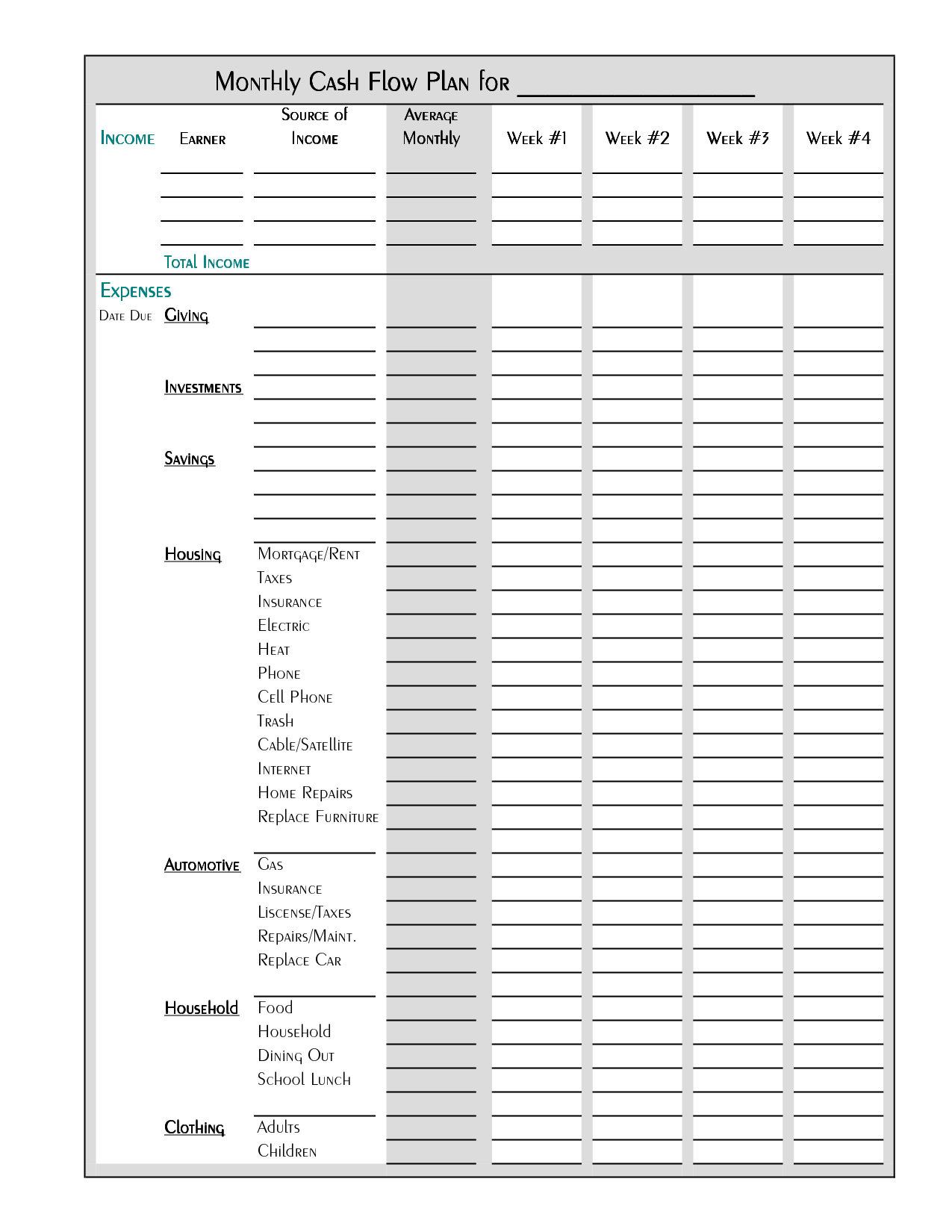 Free Printable Budget Worksheet Template | Tips &amp;amp; Ideas | Pinterest - Free Printable Budget Forms