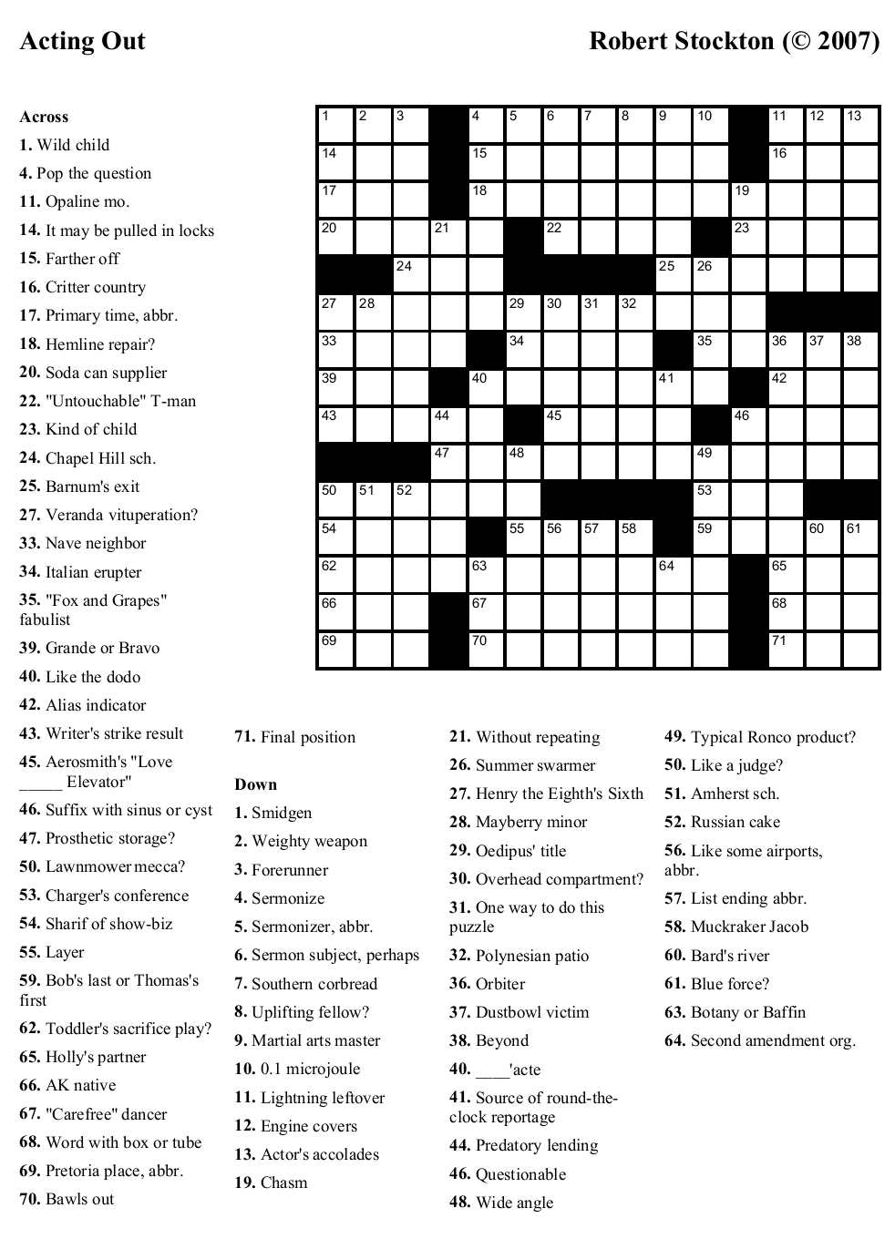 Free Printable Cards: Free Printable Crossword Puzzles | Free - Free Printable Easy Fill In Puzzles