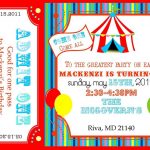 Free Printable Carnival Ticket Invitations | Logan's 1St Birthday   Free Printable Ticket Invitation Templates