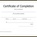 Free Printable Certificate Of Achievement Word Template Letter   Certificate Of Completion Template Free Printable