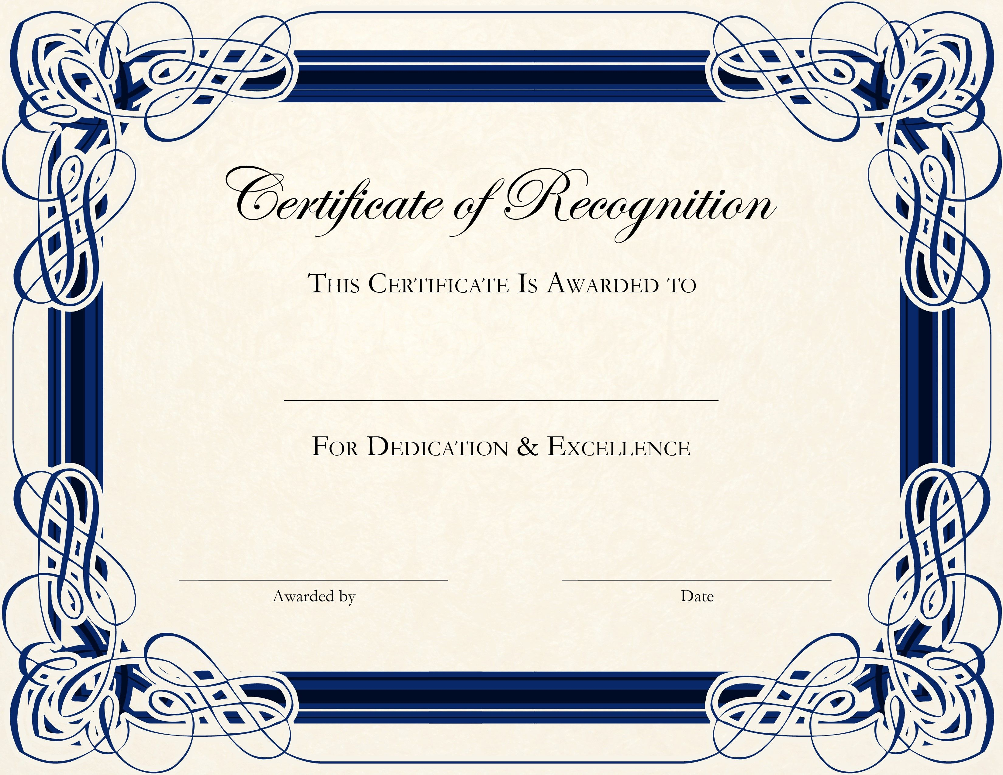 Free Printable Certificate Templates For Teachers | Besttemplate123 - Free Printable Blank Certificates Of Achievement