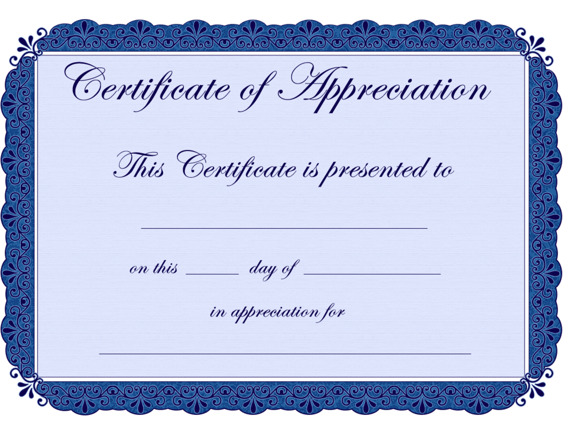 Free Printable Certificates Certificate Of Appreciation Certificate - Free Printable Volunteer Certificates Of Appreciation