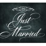 Free Printable Chalkboard Sign: Just Married | Lettering Art Studio   Just Married Free Printable