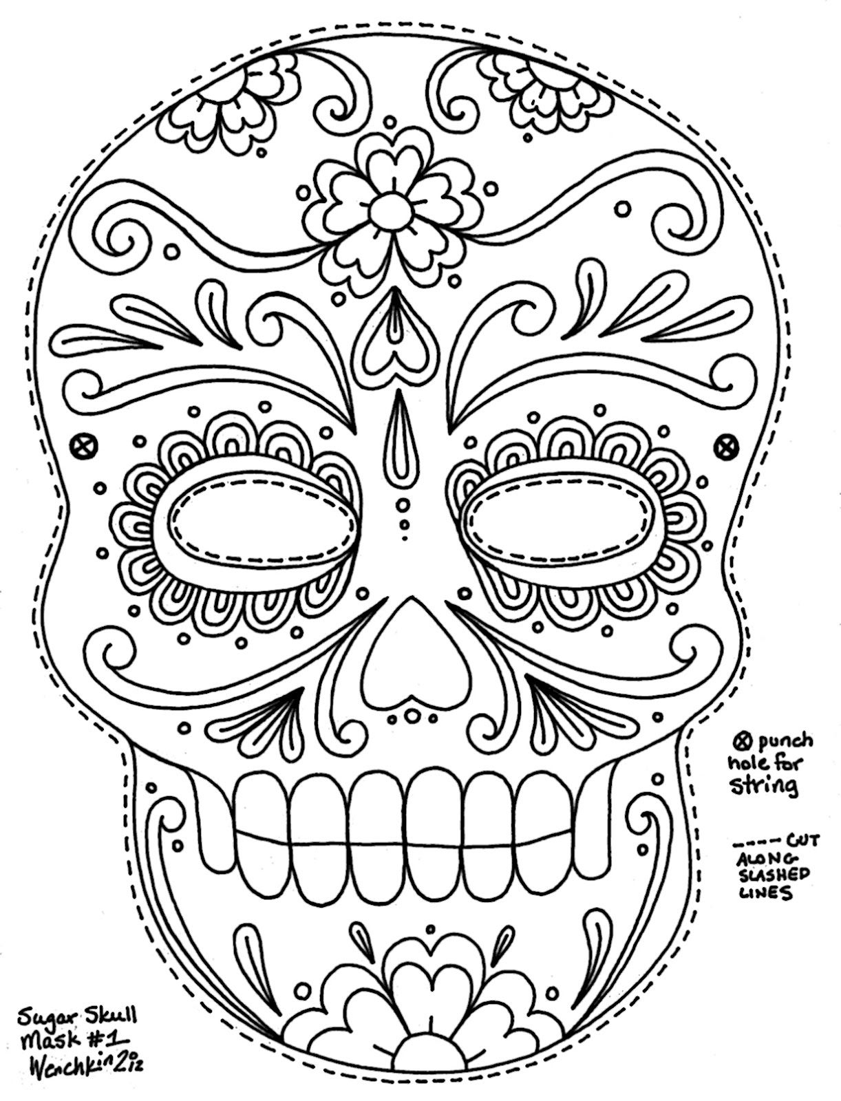 Free Printable Character Face Masks | Seasonal Activities | Skull - Free Printable Face Masks