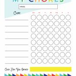 Free Printable   Chore Chart For Kids | Ogt Blogger Friends   Free Printable Chore Charts