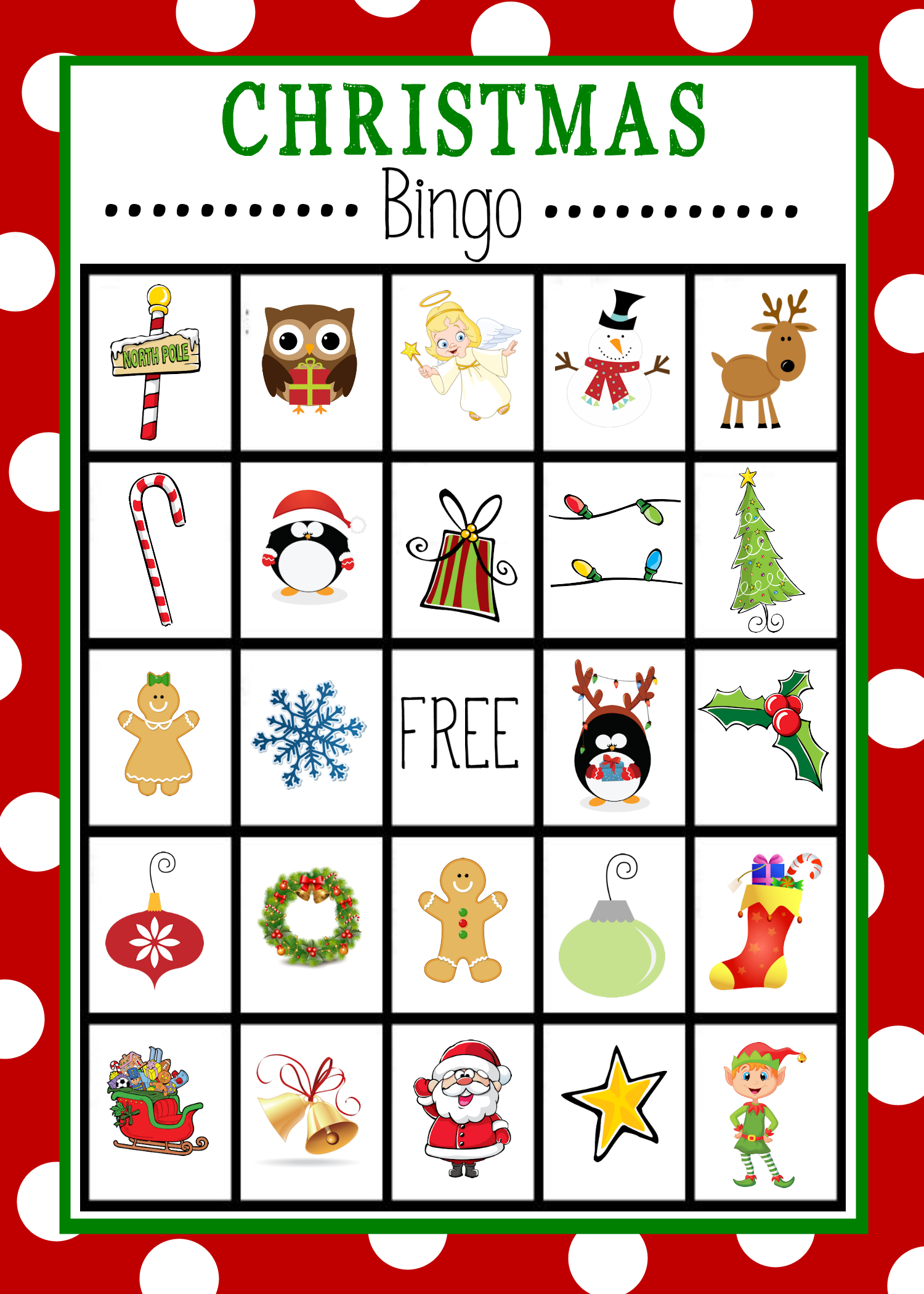 Free Printable Christmas Bingo Game | Christmas | Pinterest - Christmas Bingo Game Printable Free