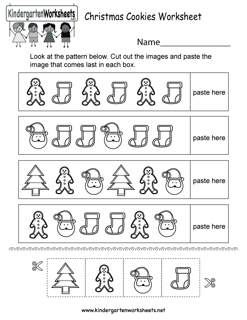 Free Printable Christmas Cookies Worksheet For Kindergarten - Free Printable Christmas Worksheets For Kids