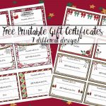 Free Printable Christmas Gift Certificates: 7 Designs, Pick Your   Free Printable Christmas Gift Cards