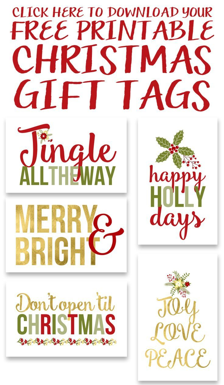 Free Printable Christmas Gift Tags | Free Printables &amp;amp; Downloads - Free Printable Christmas Gift Tags
