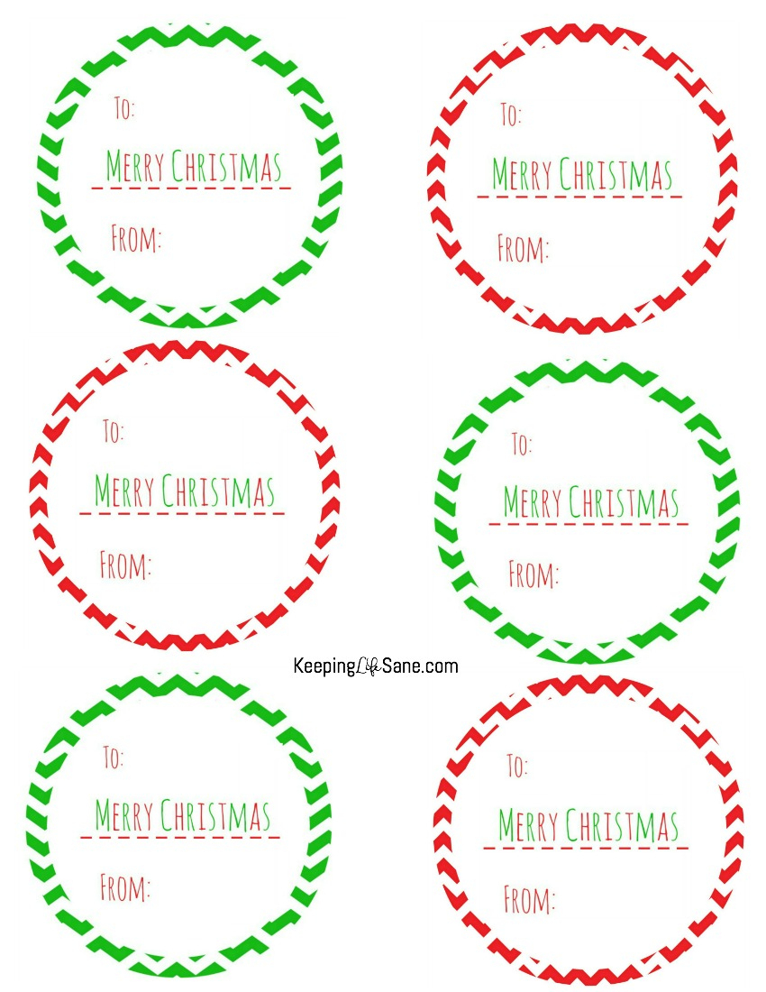 Free Printable Christmas Gift Tags - Keeping Life Sane - Free Printable Christmas Tags