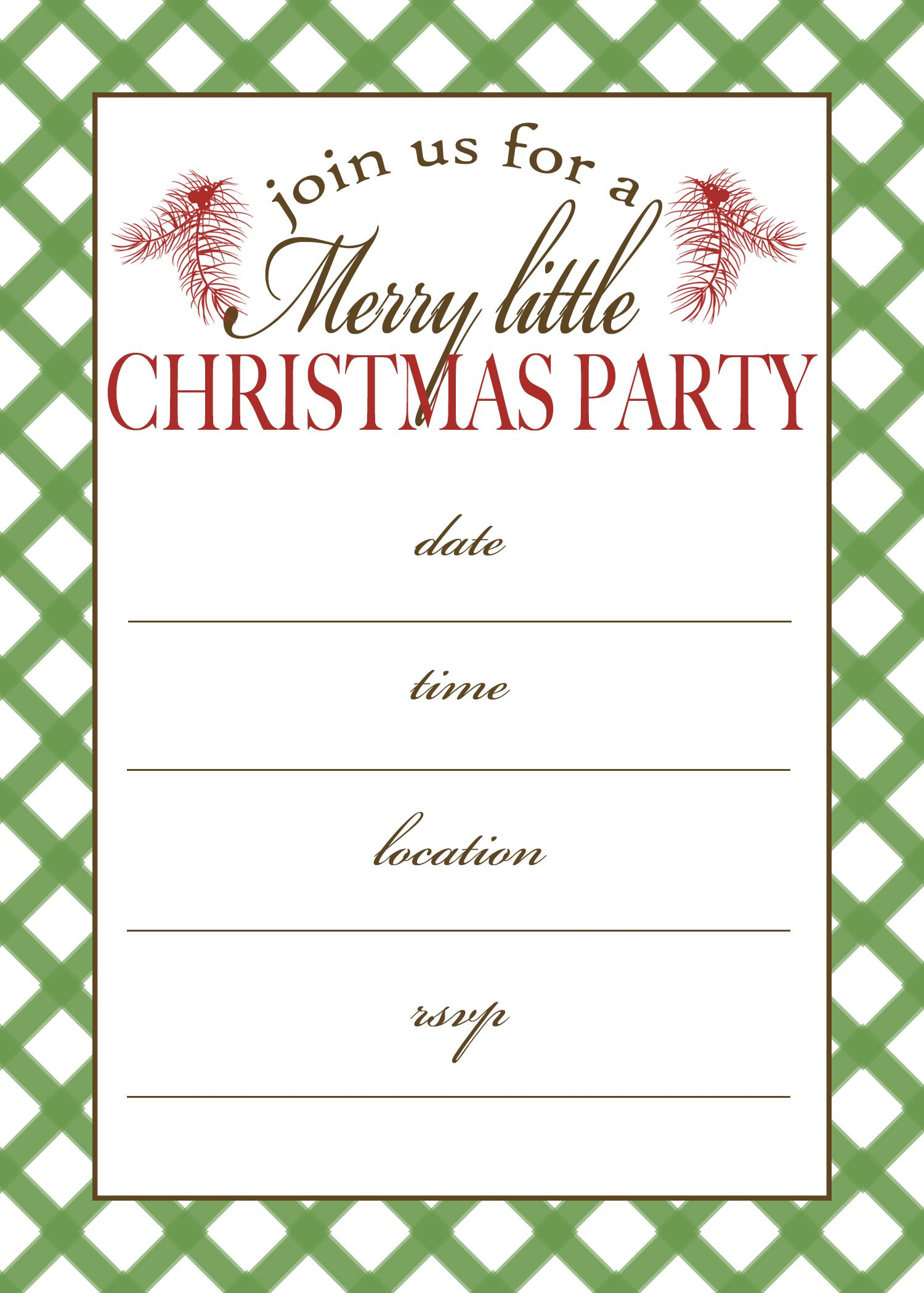 Free Printable Christmas Party Invitation | Crafts | Christmas Party - Christmas Party Invitation Templates Free Printable