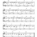 Free Printable Christmas Sheet Music | Free Sheet Music Scores: Free   Christmas Piano Sheet Music Easy Free Printable