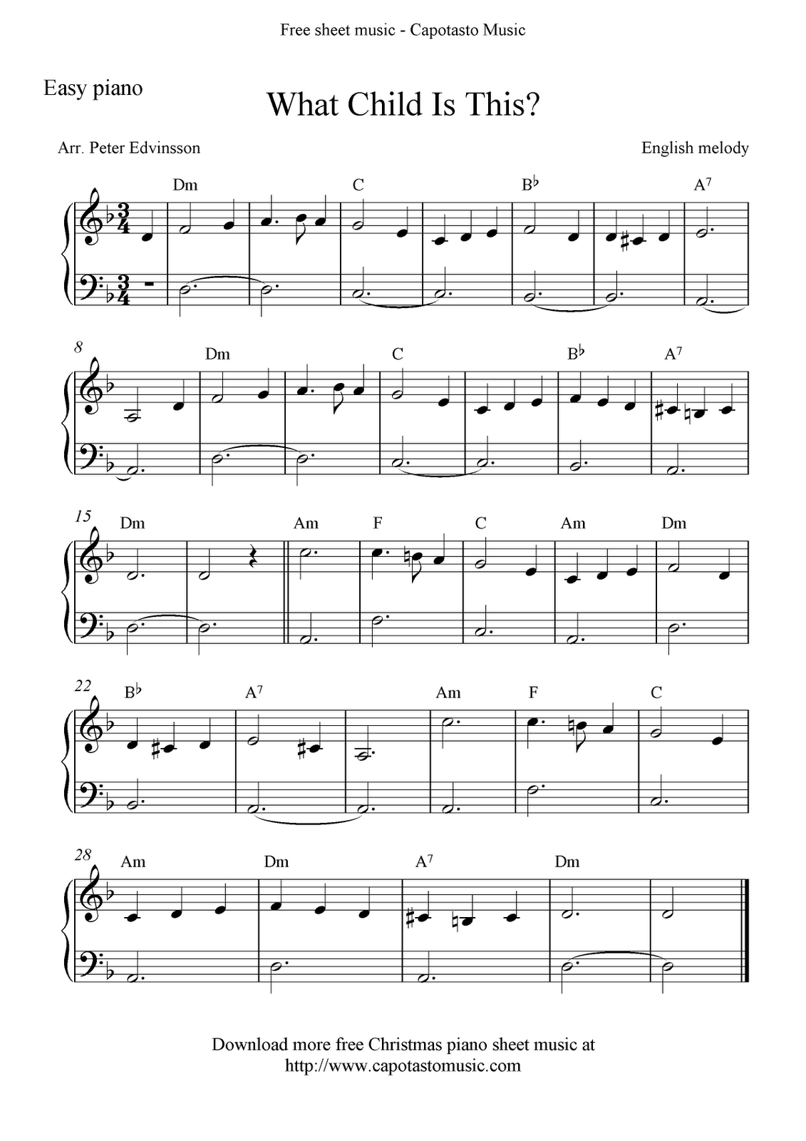 Free Printable Christmas Sheet Music | Free Sheet Music Scores: Free - Christmas Piano Sheet Music Easy Free Printable